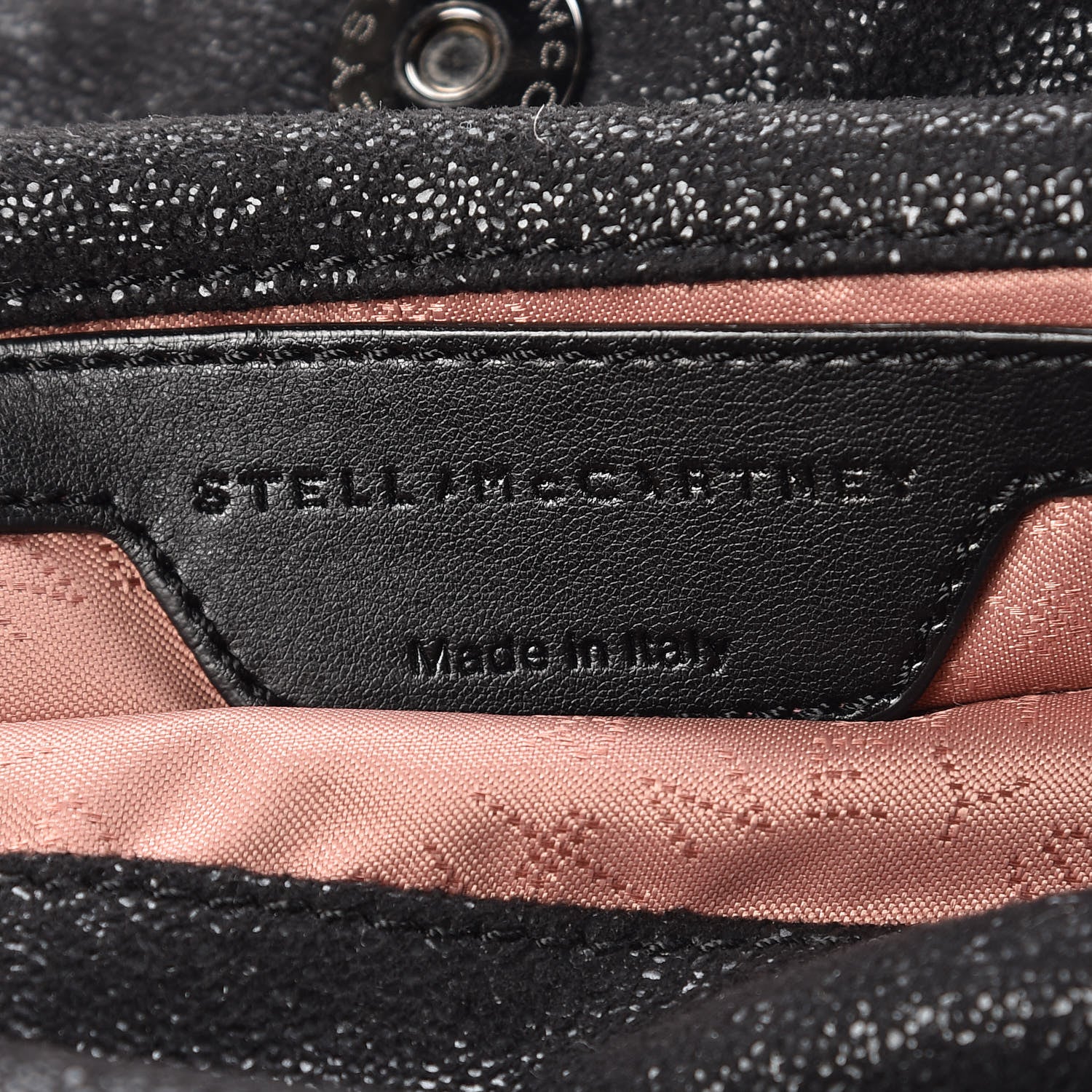 Stella McCartney Shaggy Deer Mini Falabella Fold Over Tote Black 6 of 6
