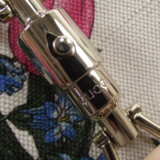 Canvas Floral Flora Small Jackie O Hobo White