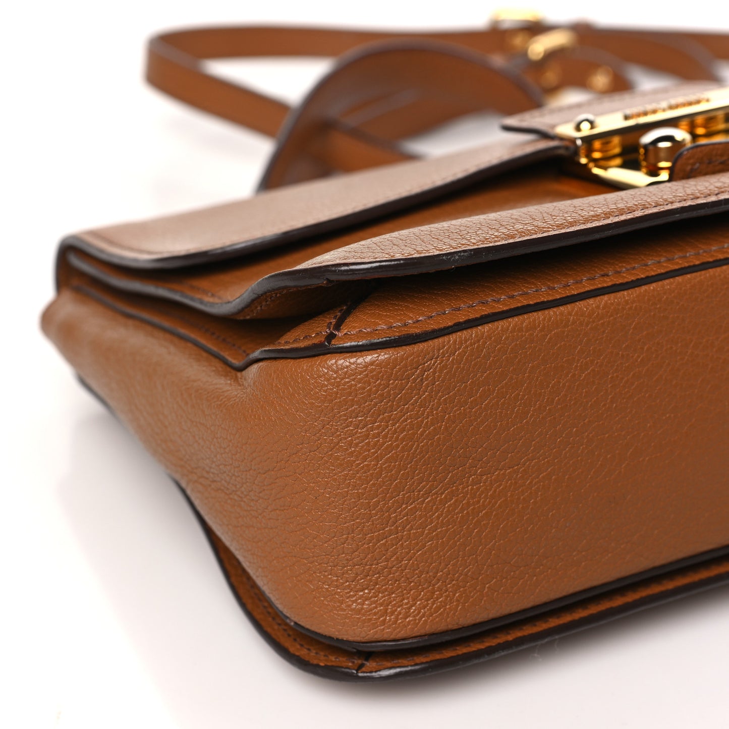 Goatskin Madras Shoulder Bag Cuoio