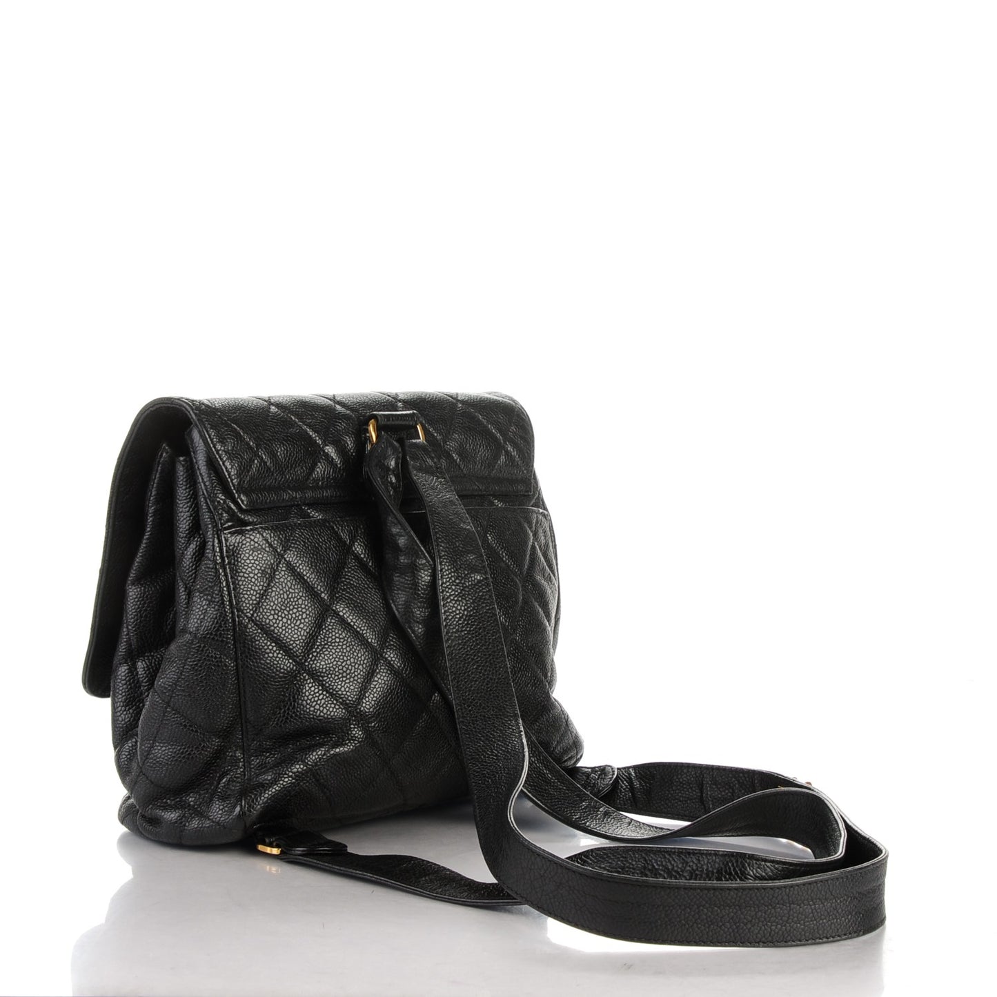 Caviar Quilted Backpack Black