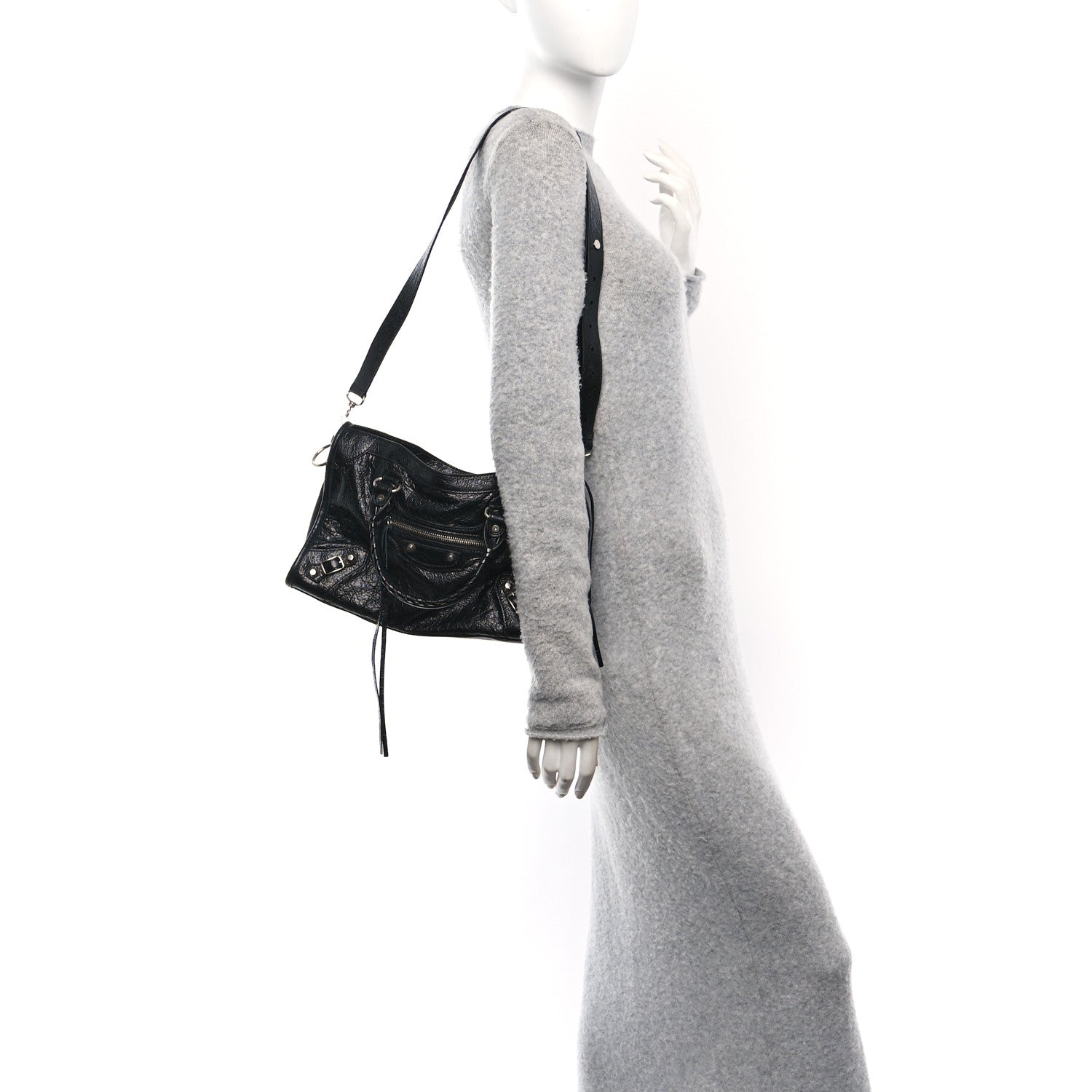 Balenciaga Agneau Arena Silver Hardware Small Le City Black 2 of 11