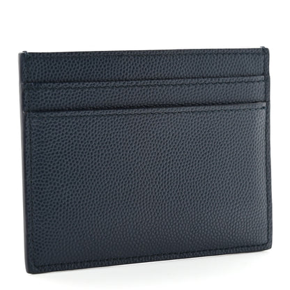 Saint Laurent Grain De Poudre Card Case Navy 2 of 6