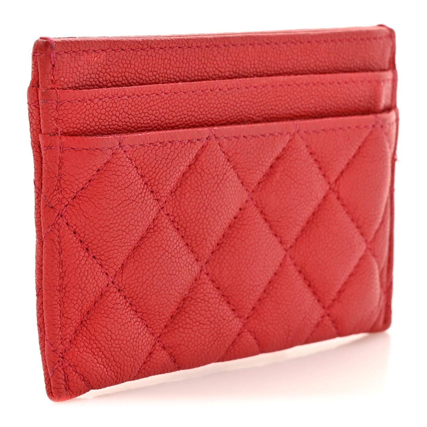 Caviar Quilted Boy Card Holder Red