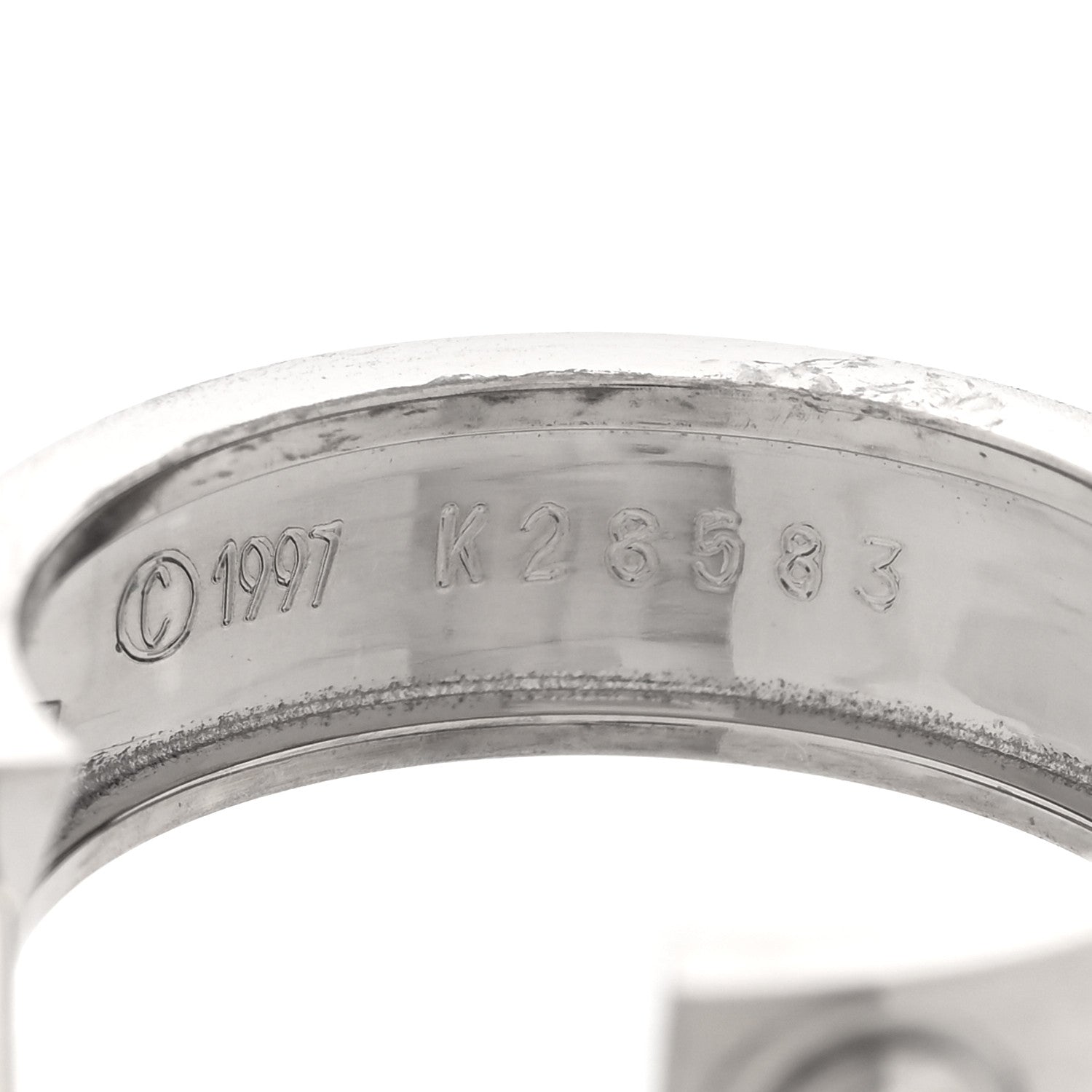 Cartier 18K White Gold 5.5mm LOVE Hoop Earrings 5 of 5