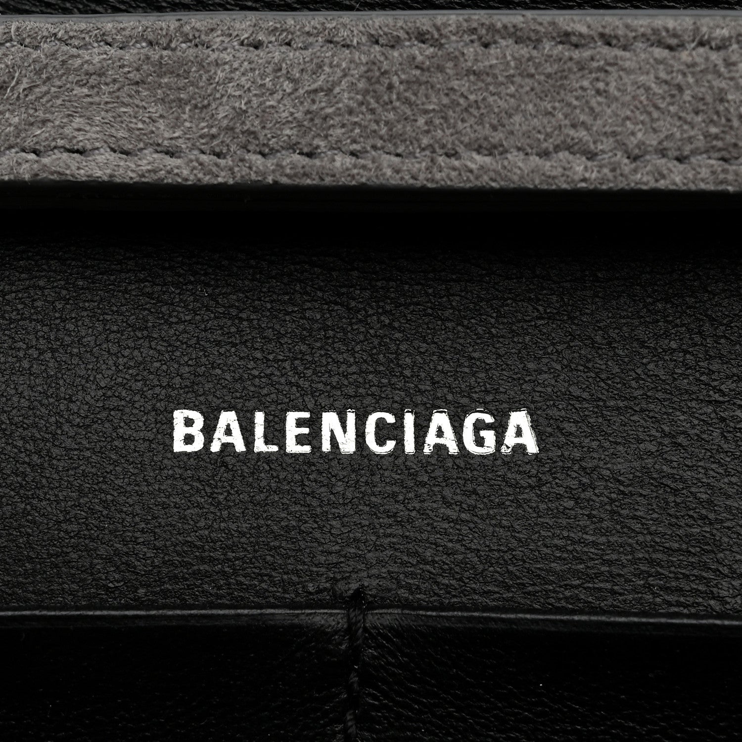 Balenciaga Strass Suede Hourglass Chain Bag Black Smoke Grey Crystal 6 of 9
