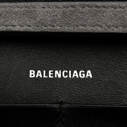 Balenciaga Strass Suede Hourglass Chain Bag Black Smoke Grey Crystal 6 of 9