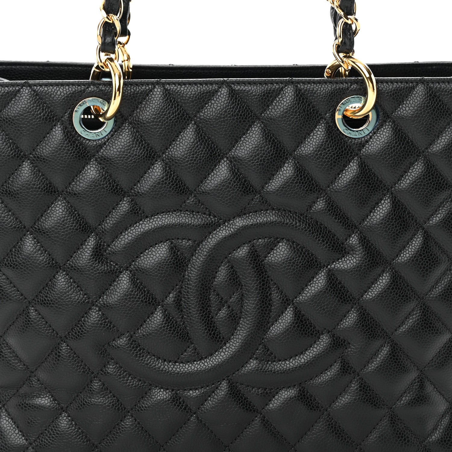 Chanel Caviar Quilted Grand Shopping Tote GST Black 8 of 10