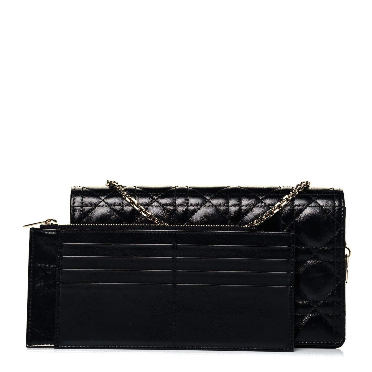 Lambskin Cannage Lady Dior Pouch Black