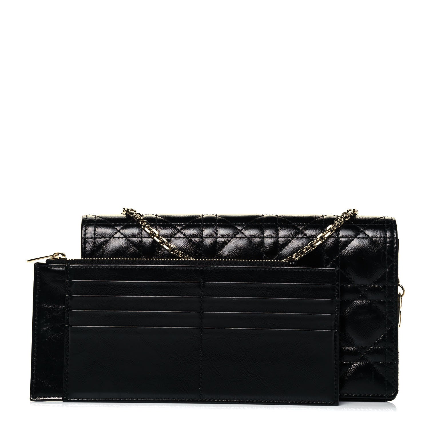 Christian Dior Lambskin Cannage Lady Dior Pouch Black 4 of 10