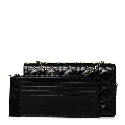 Christian Dior Lambskin Cannage Lady Dior Pouch Black 4 of 10