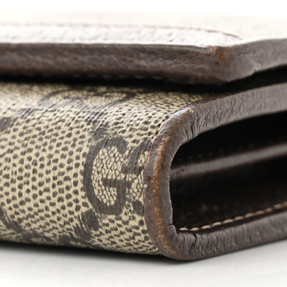 Gucci GG Supreme Monogram Web Ophidia Wallet On Chain Brown 11 of 12
