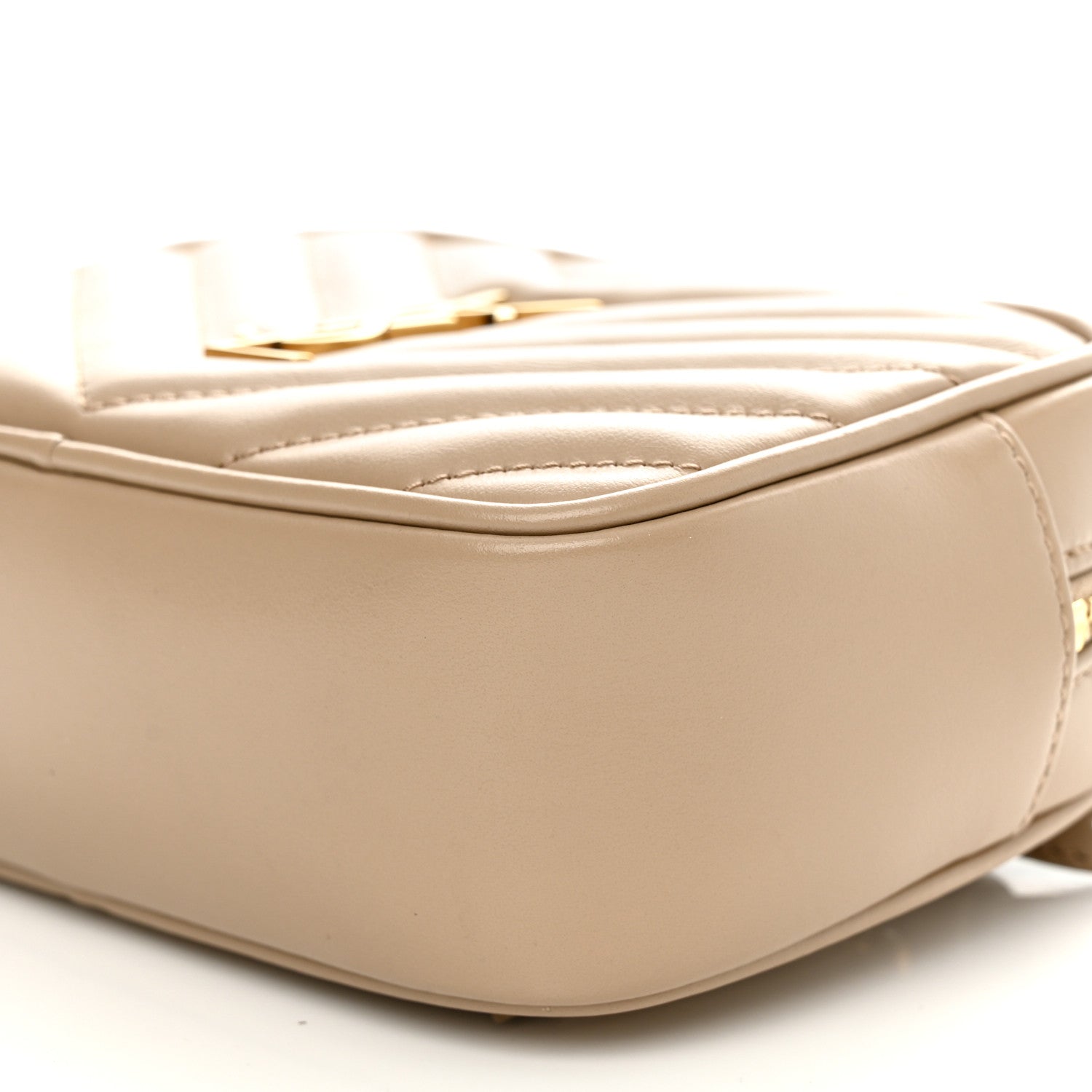 Saint Laurent Calfskin Matelasse Monogram Lou Belt Bag Natural 10 of 10