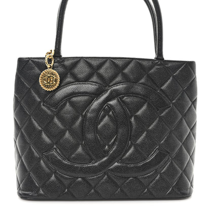 Chanel Caviar Quilted Medallion Tote Black 9 of 11