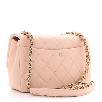 Chanel Lambskin Quilted Resin Bi-Color Chain Flap Bag Light Beige 3 of 11