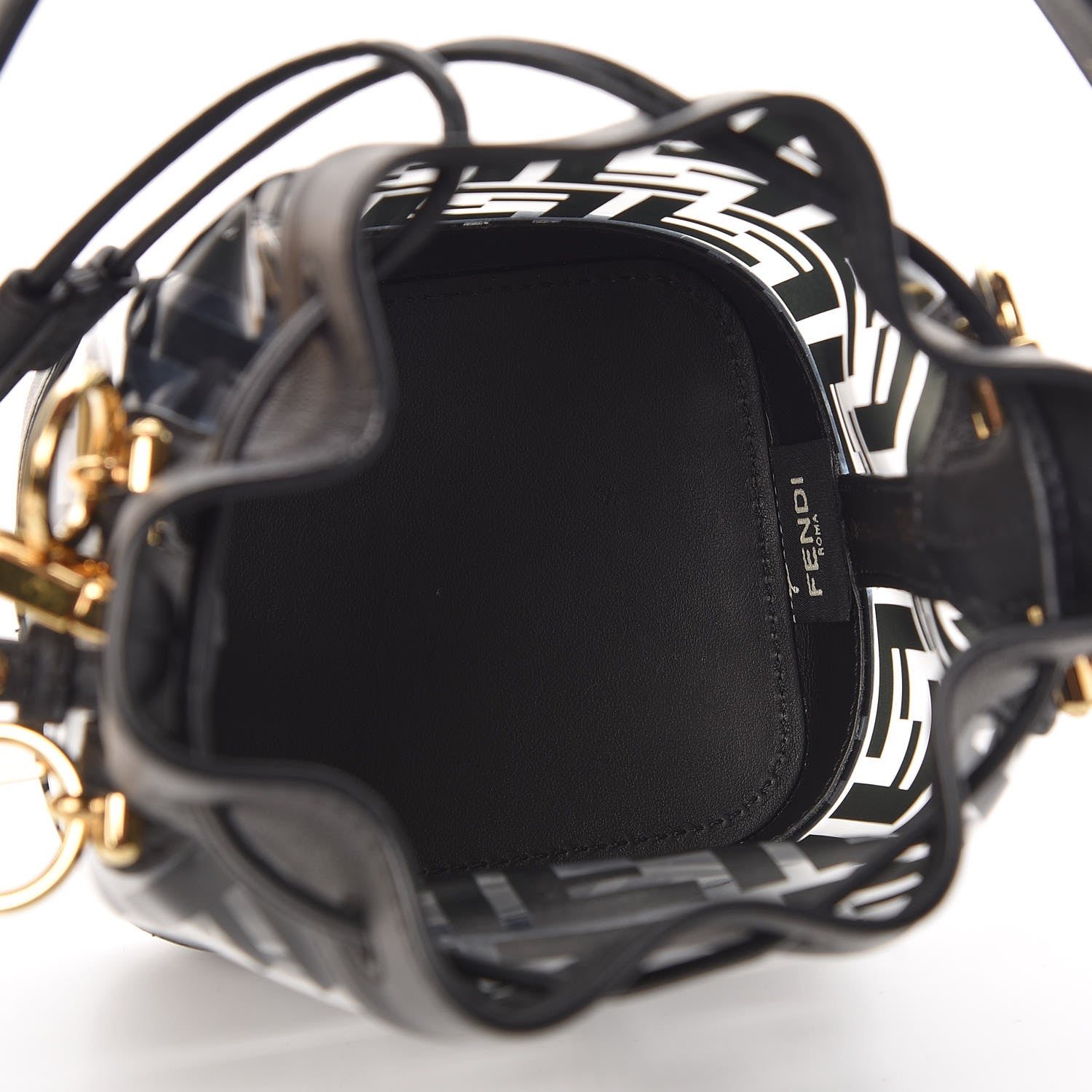 Fendi TPU FF Vitello Grace F is Fendi Mini Mon Tresor Bucket Bag Black 5 of 11