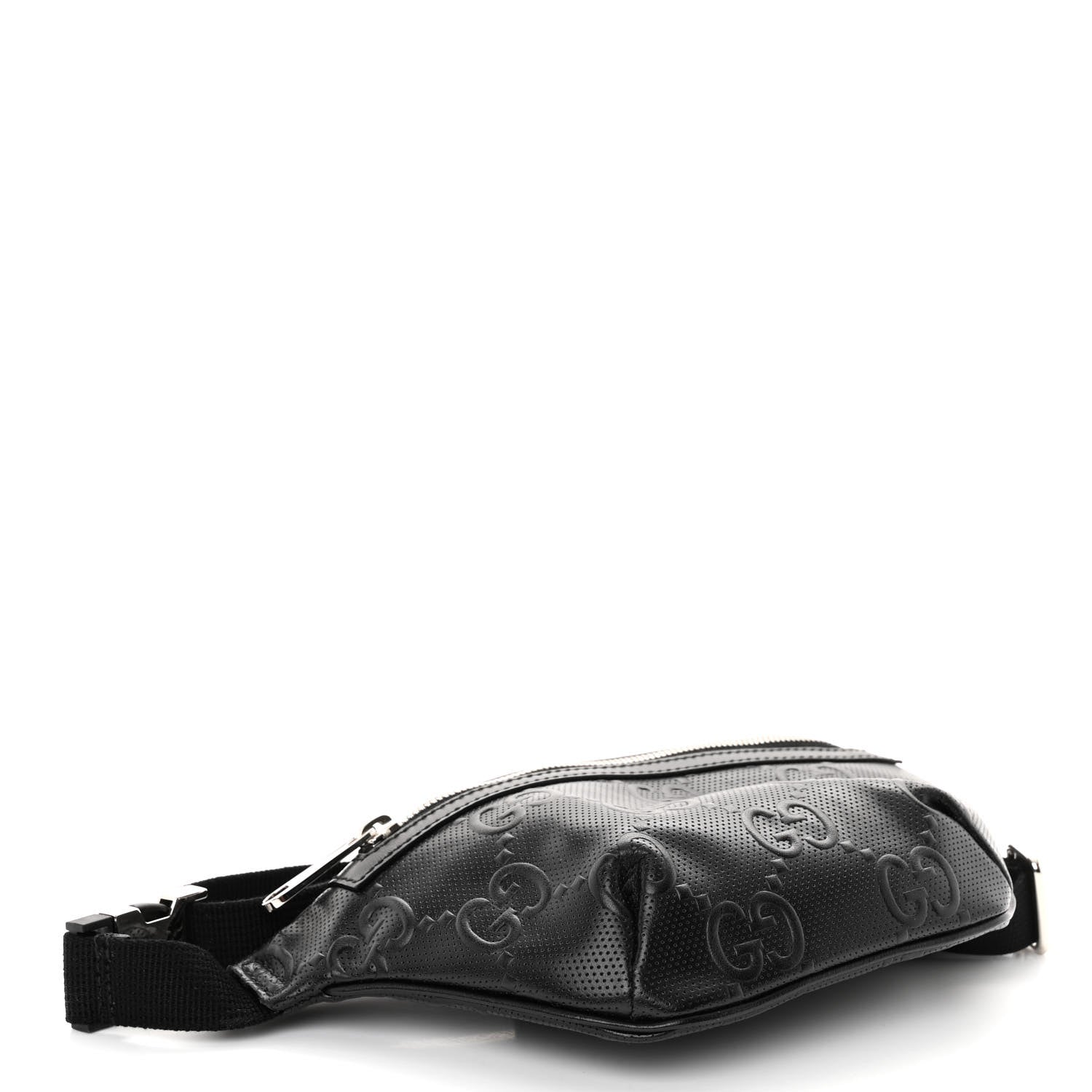 Gucci Calfskin GG Tennis Embossed Belt Bag Black 4 of 10