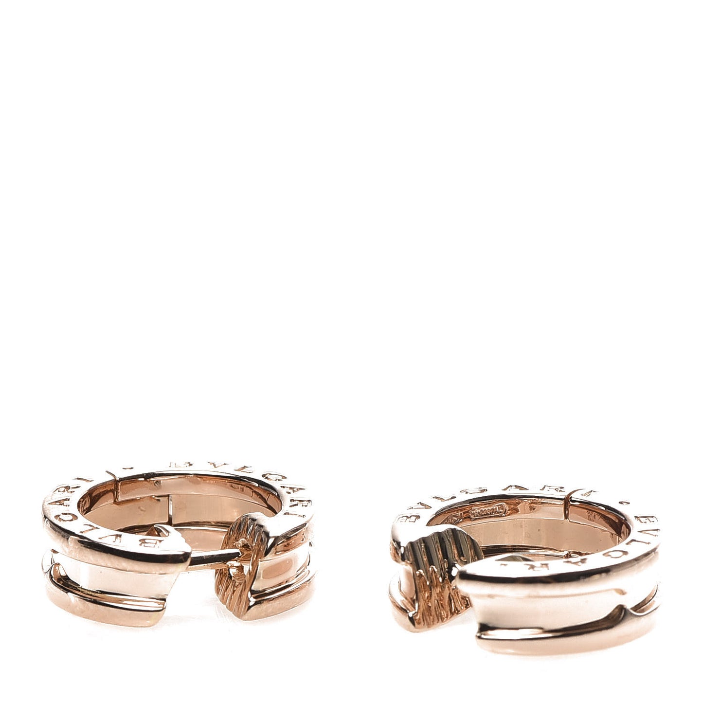 18K Rose Gold Small B.Zero1 Hoop Earrings