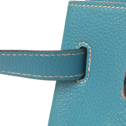 Hermes Taurillon Clemence Birkin 30 Blue Jean 37 of 46