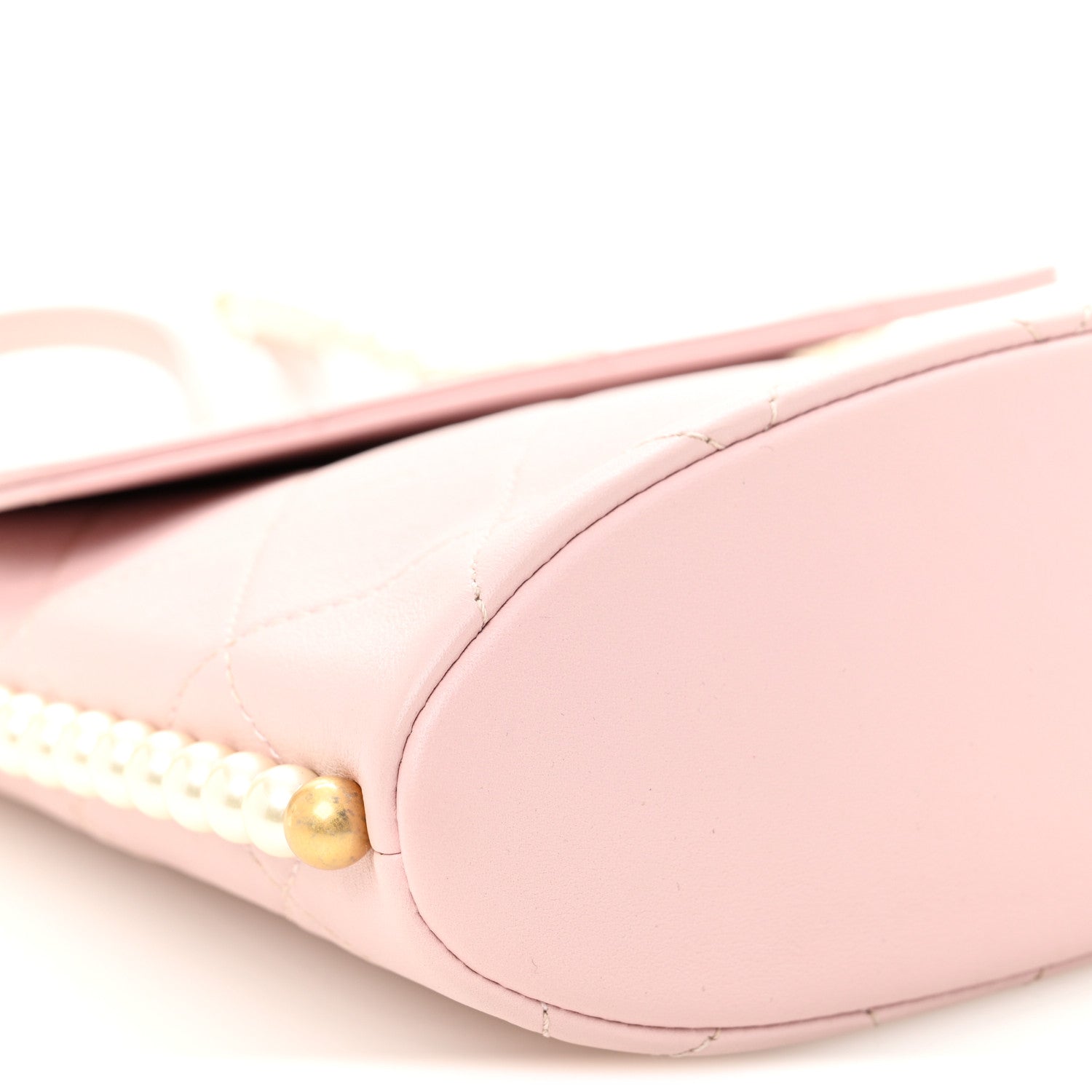 Chanel Calfskin Quilted Pearl Small About Pearls Hobo Bag Light Pink 9 of 10