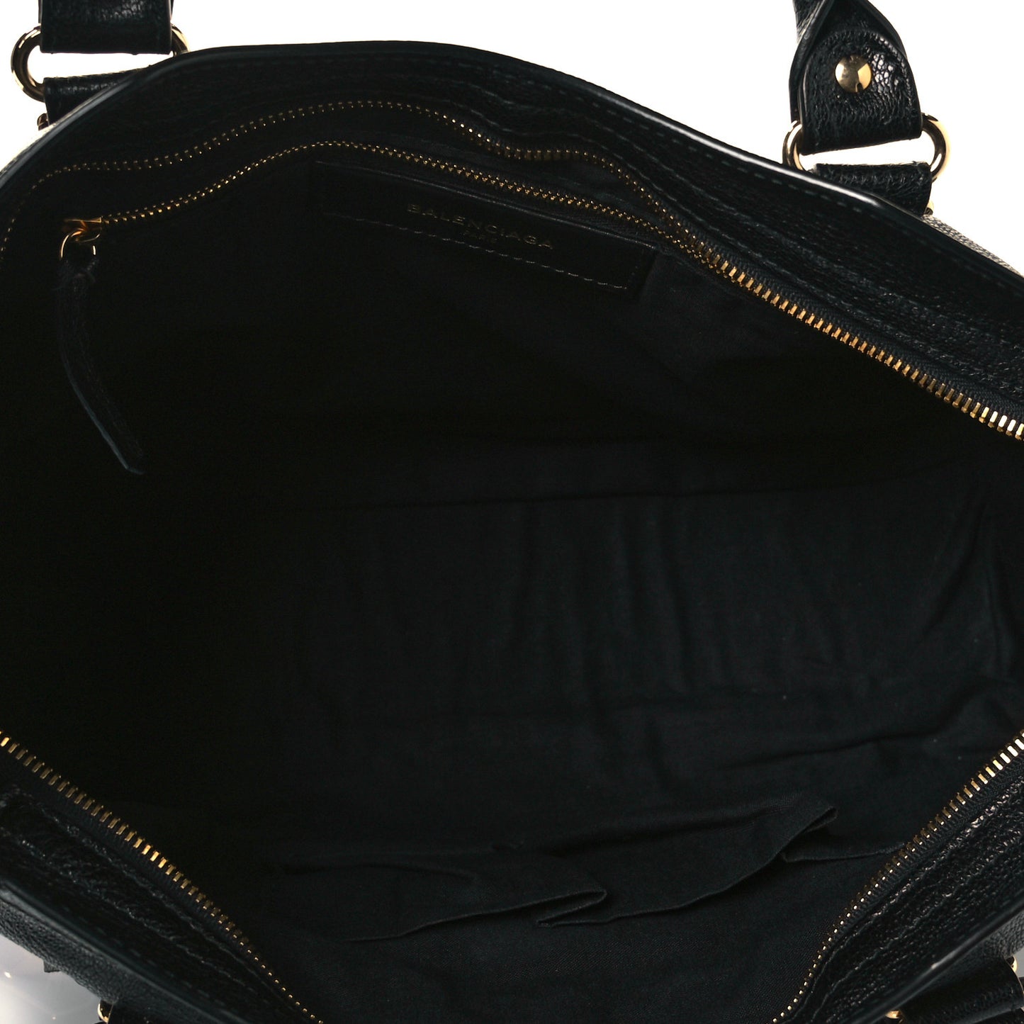 Chevre Gold Metallic Edge Hardware City Black