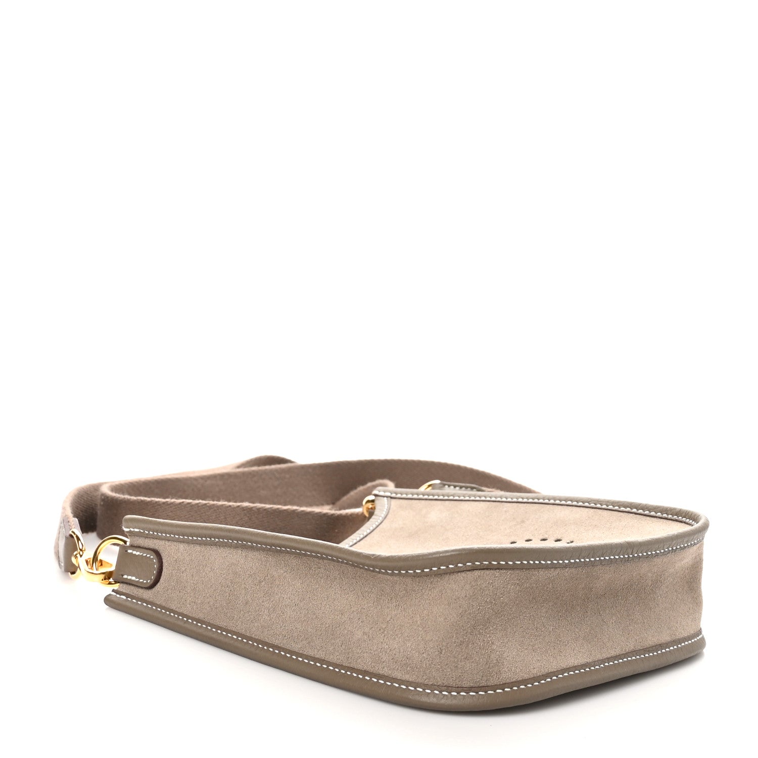 Hermes Veau Grizzly Taurillon Clemence Evelyne TPM Gris Caillou Etoupe 4 of 10