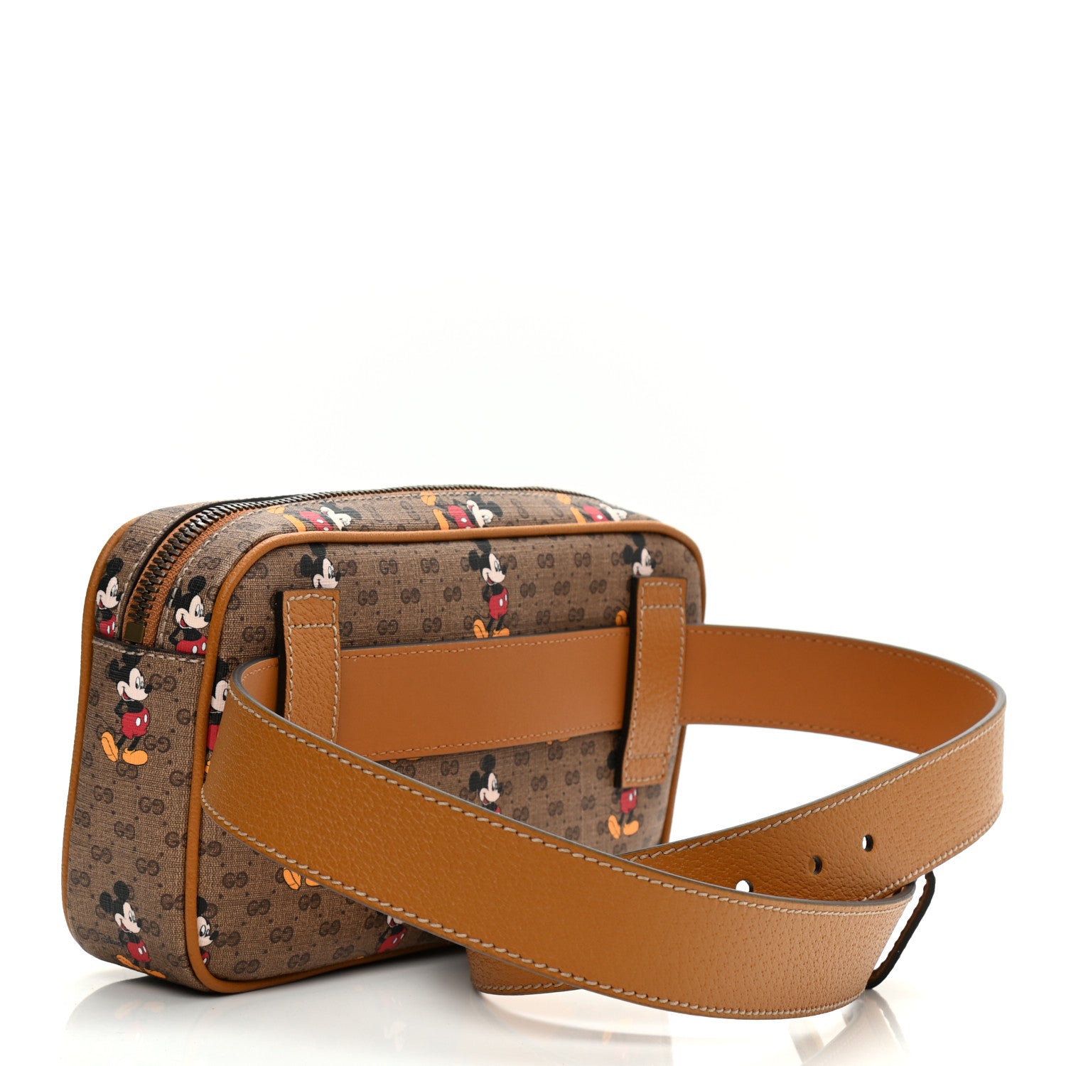 Gucci X DISNEY Mini Vintage GG Supreme Monogram Mickey Mouse Small Belt Bag 95 38 Beige Vintage Sun Oil 3 of 9