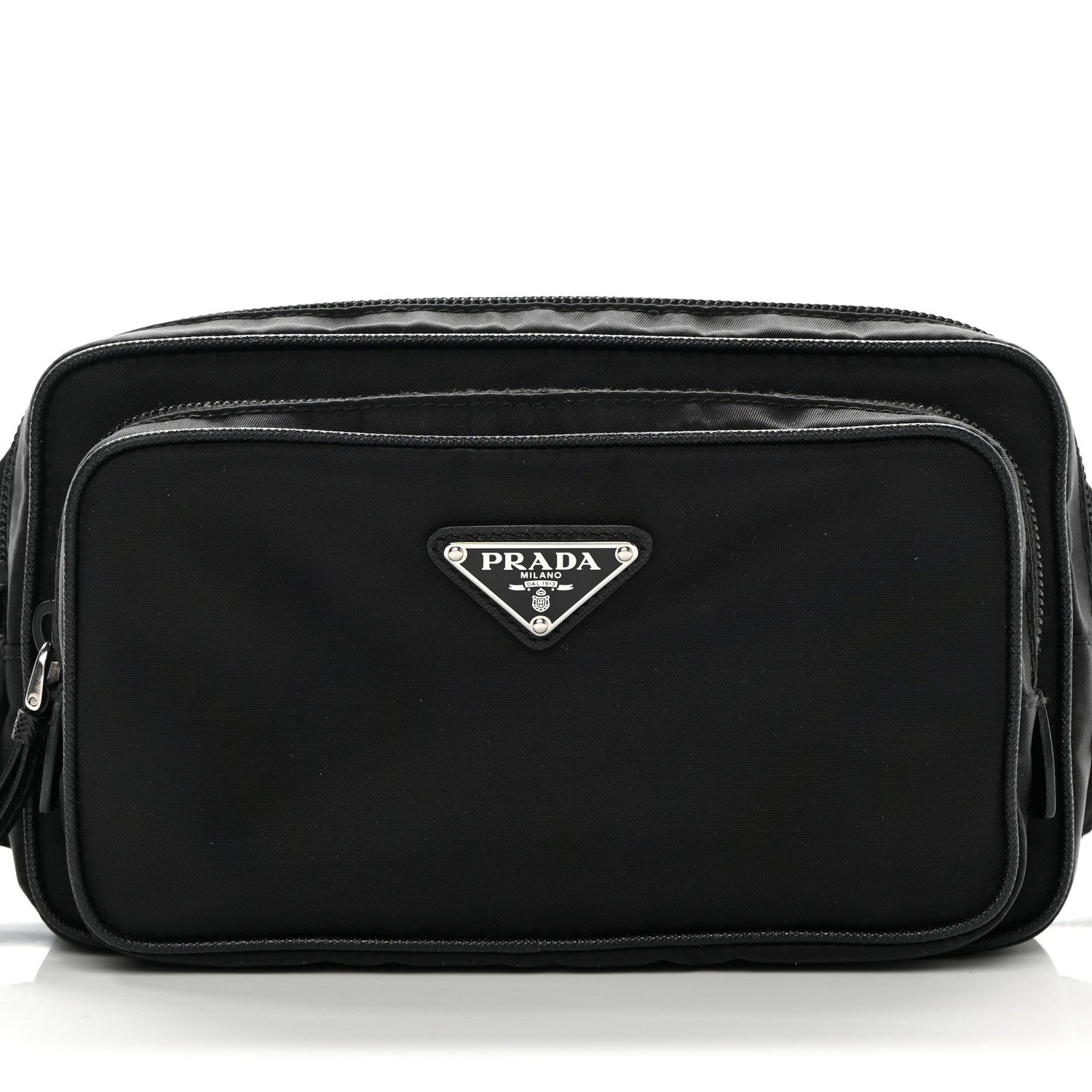 Prada Tessuto Nylon Saffiano Belt Bag Black 9 of 13