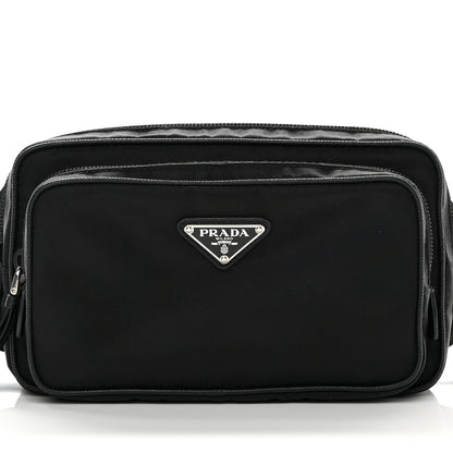 Prada Tessuto Nylon Saffiano Belt Bag Black 9 of 13