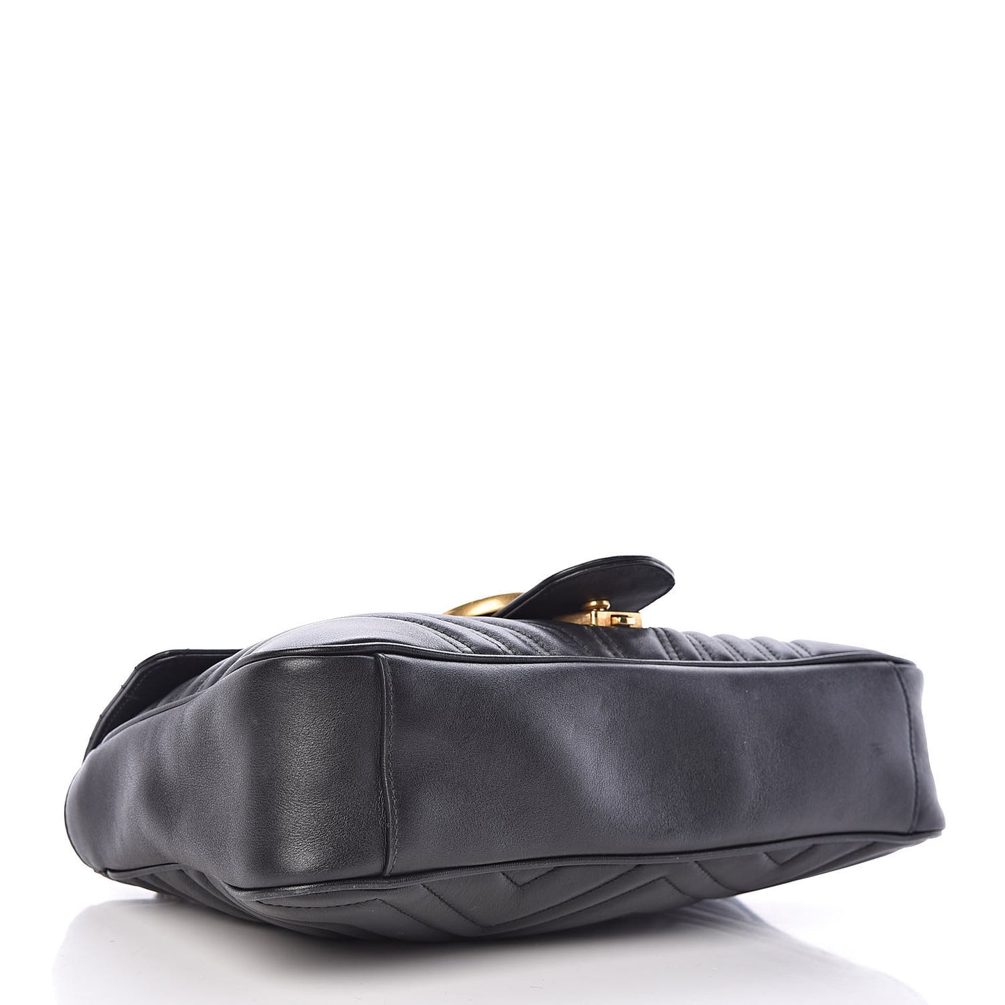Calfskin Matelasse Medium GG Marmont Shoulder Bag Black