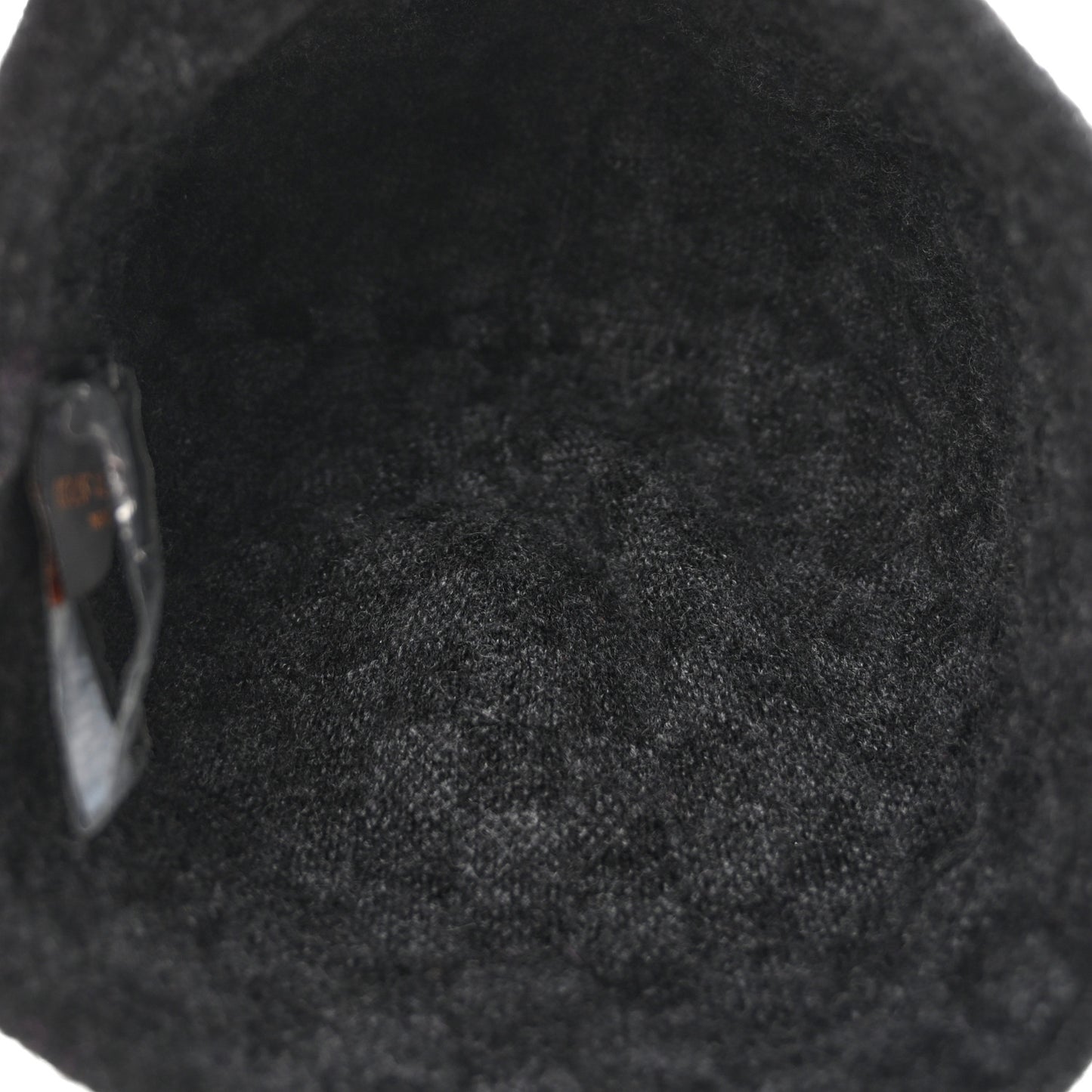 Wool Bonnet Petit Damier Graphite Beanie Hat