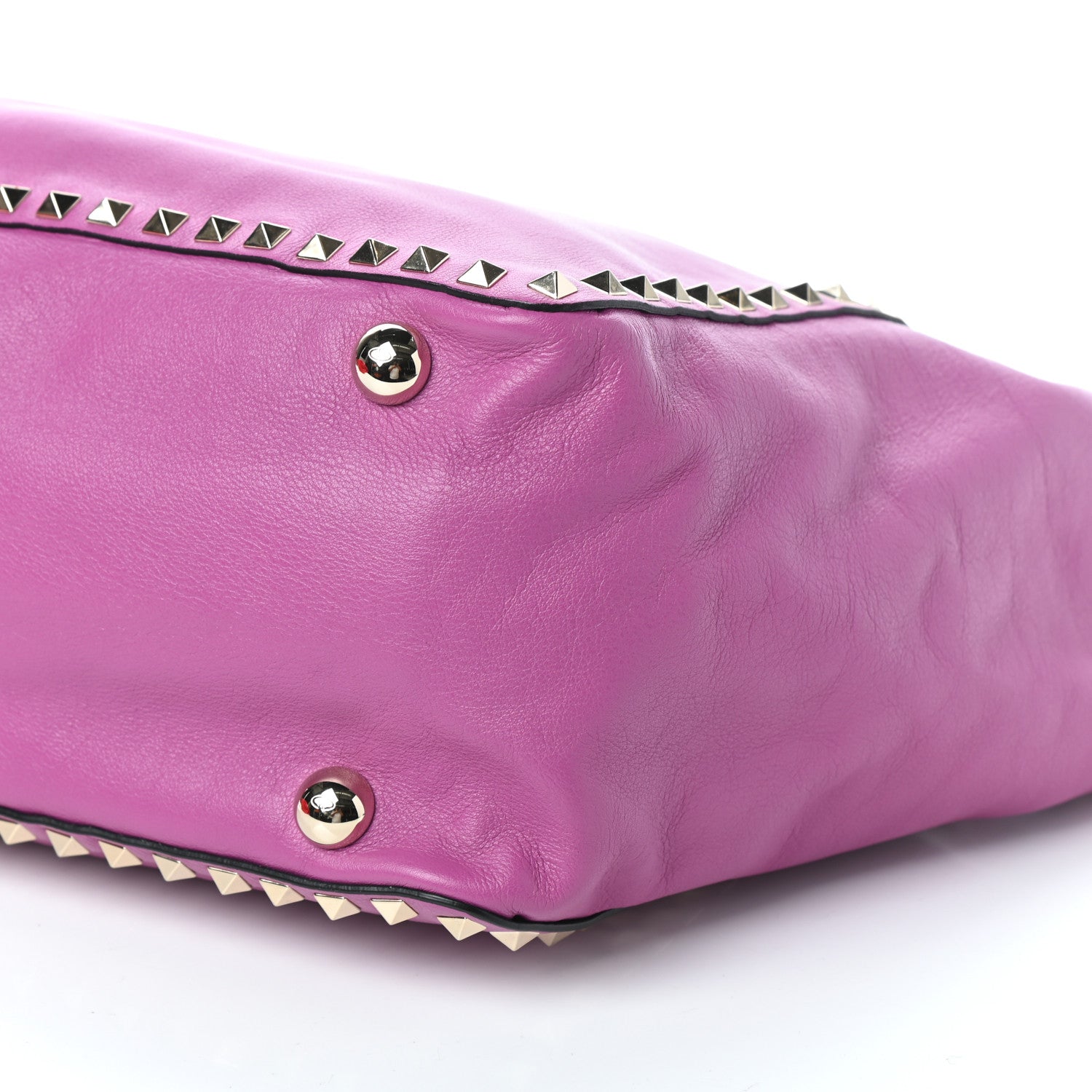 Valentino Garavani Vitello Medium Rockstud Tote Purple Violet 9 of 9