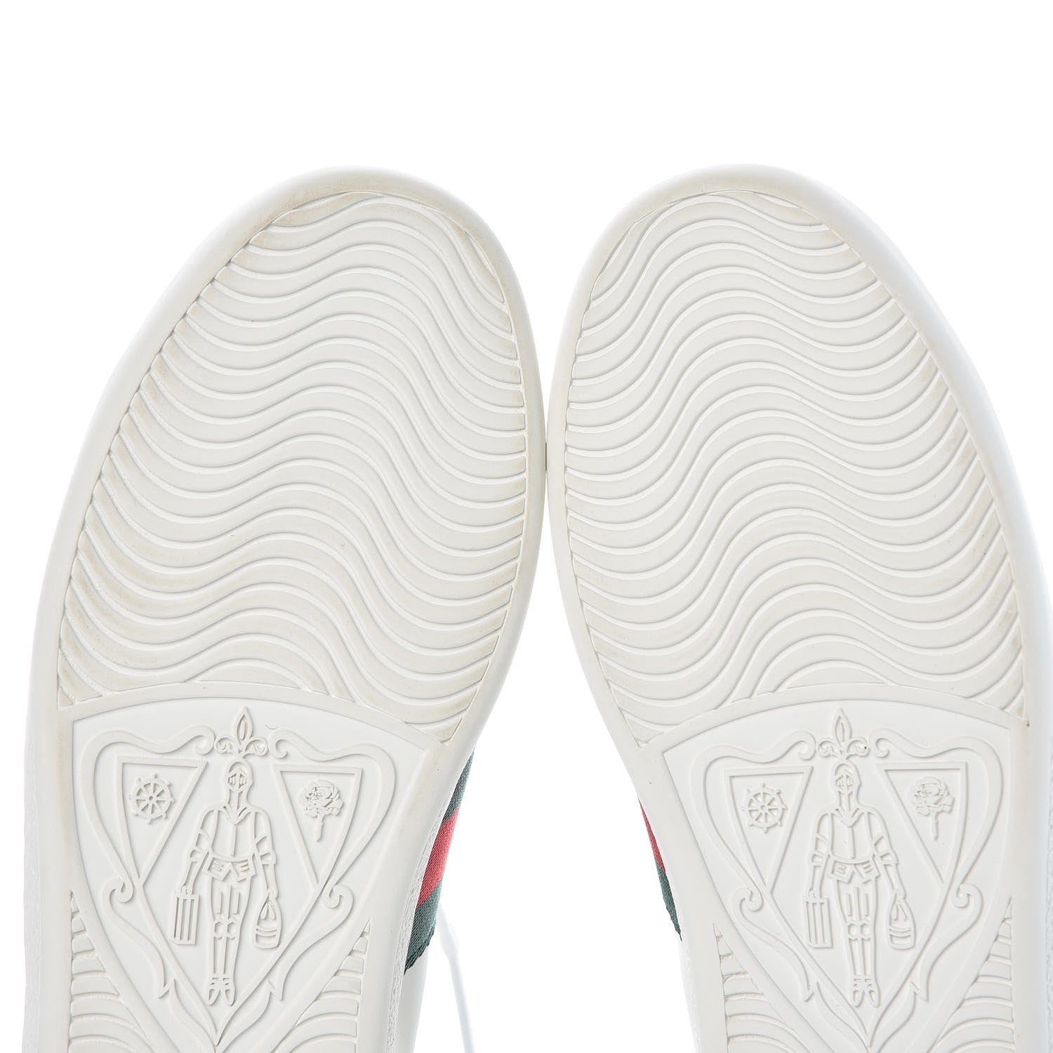 Gucci Calfskin Ayers Bee Embroidered Ace Sneakers 34.5 White Green 8 of 10