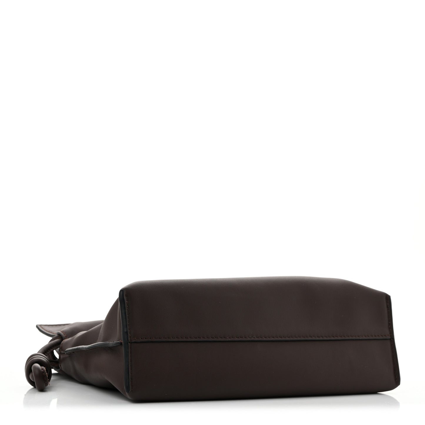 Calfskin Mini Flamenco Knot Clutch Chocolate