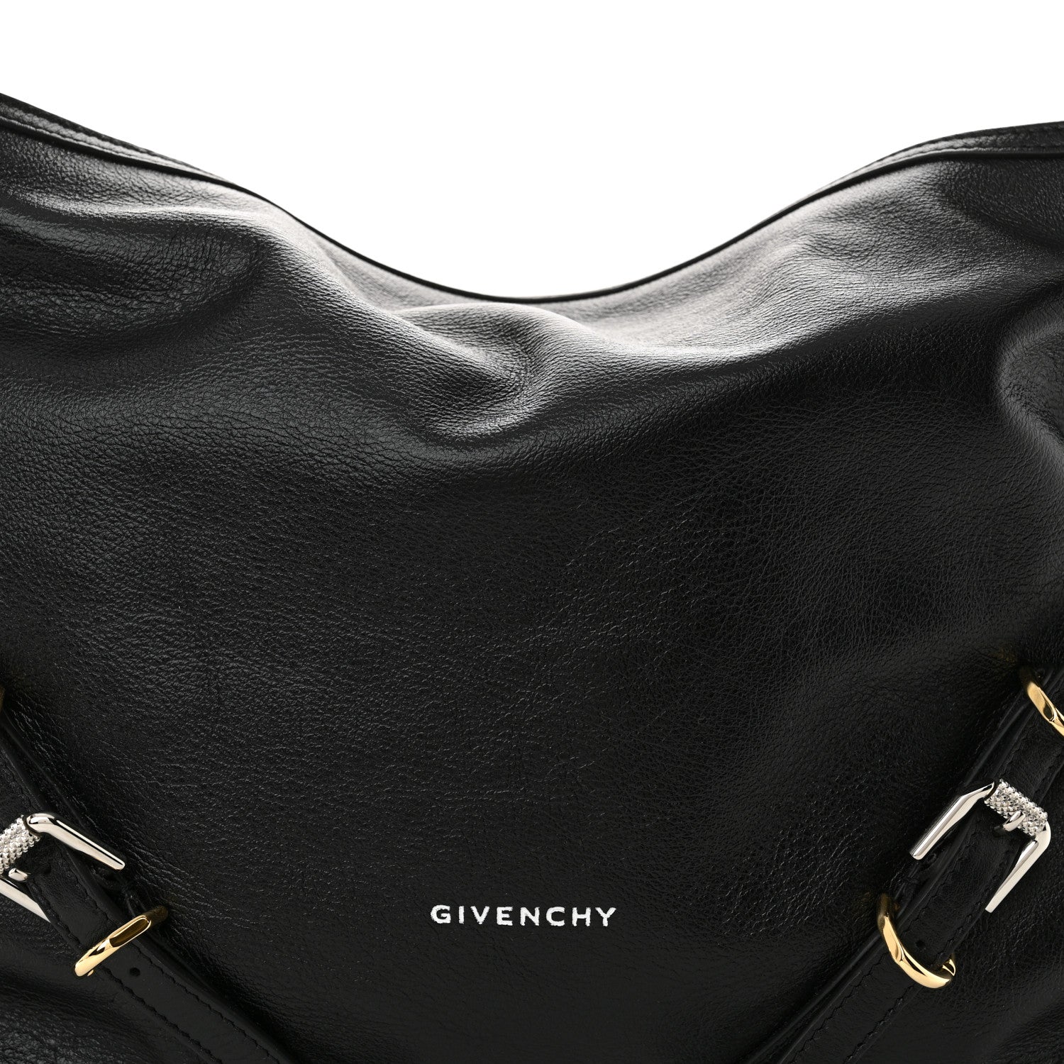 Givenchy Tumbled Calfskin Corset Medium Voyou Bag Black 8 of 11