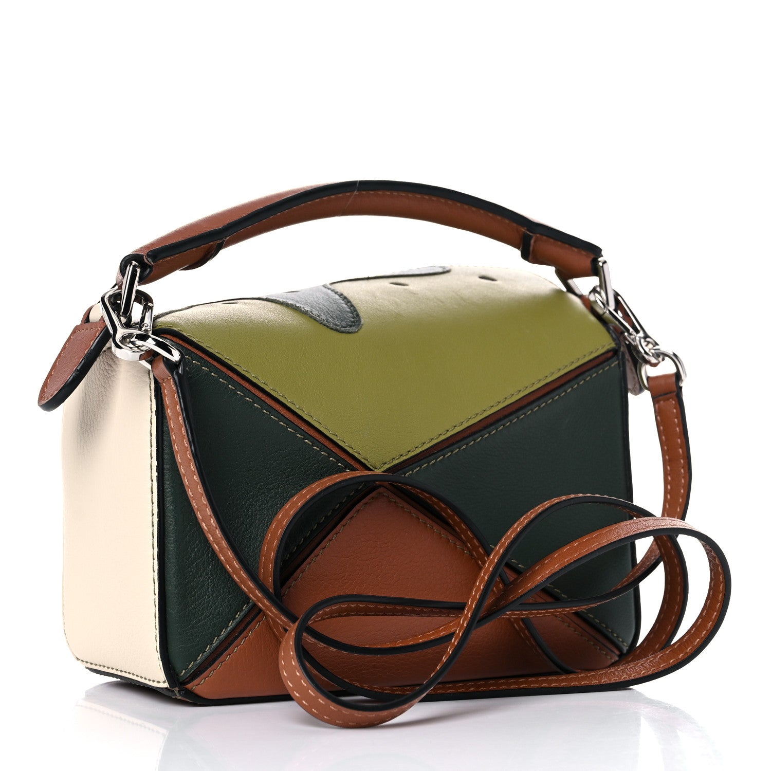 Loewe Calfskin Mini Puzzle Bag Kiwi 1073858 – FASHIONPHILE