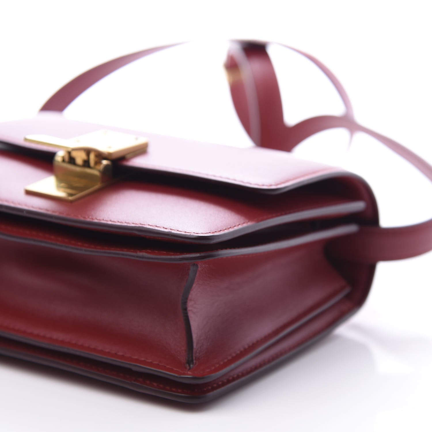 Celine Smooth Calfskin Small Classic Box Flap Bag Red 8 of 10