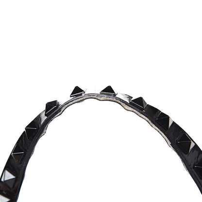 Valentino Garavani Patent Medium Rockstud Tote Black 17 of 20