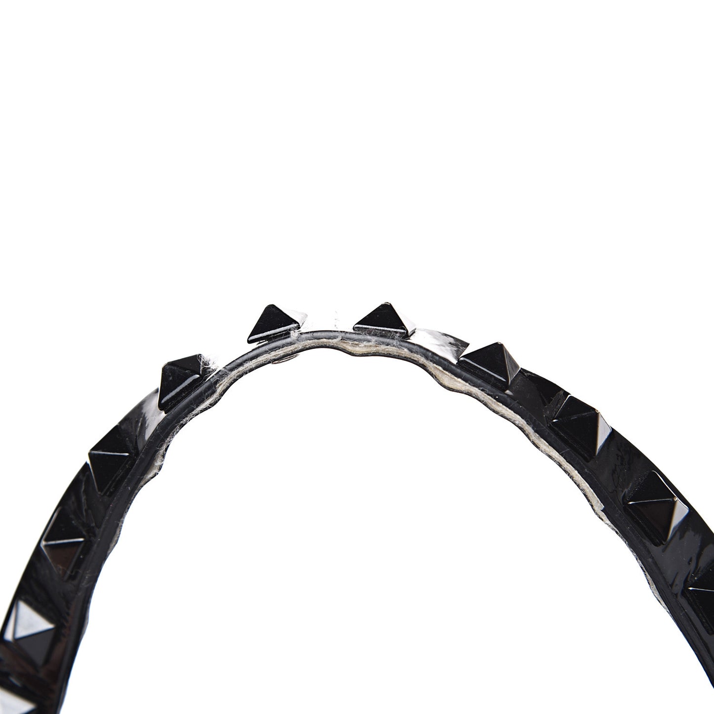 Patent Medium Rockstud Tote Black
