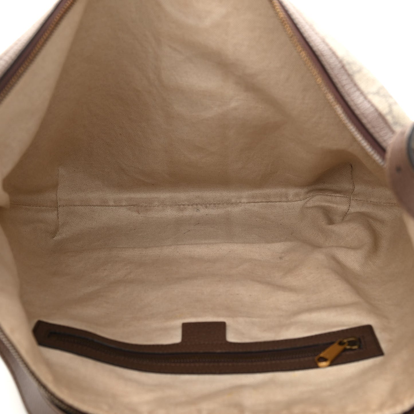 GG Supreme Monogram Web Ophidia Half Moon Hobo Brown
