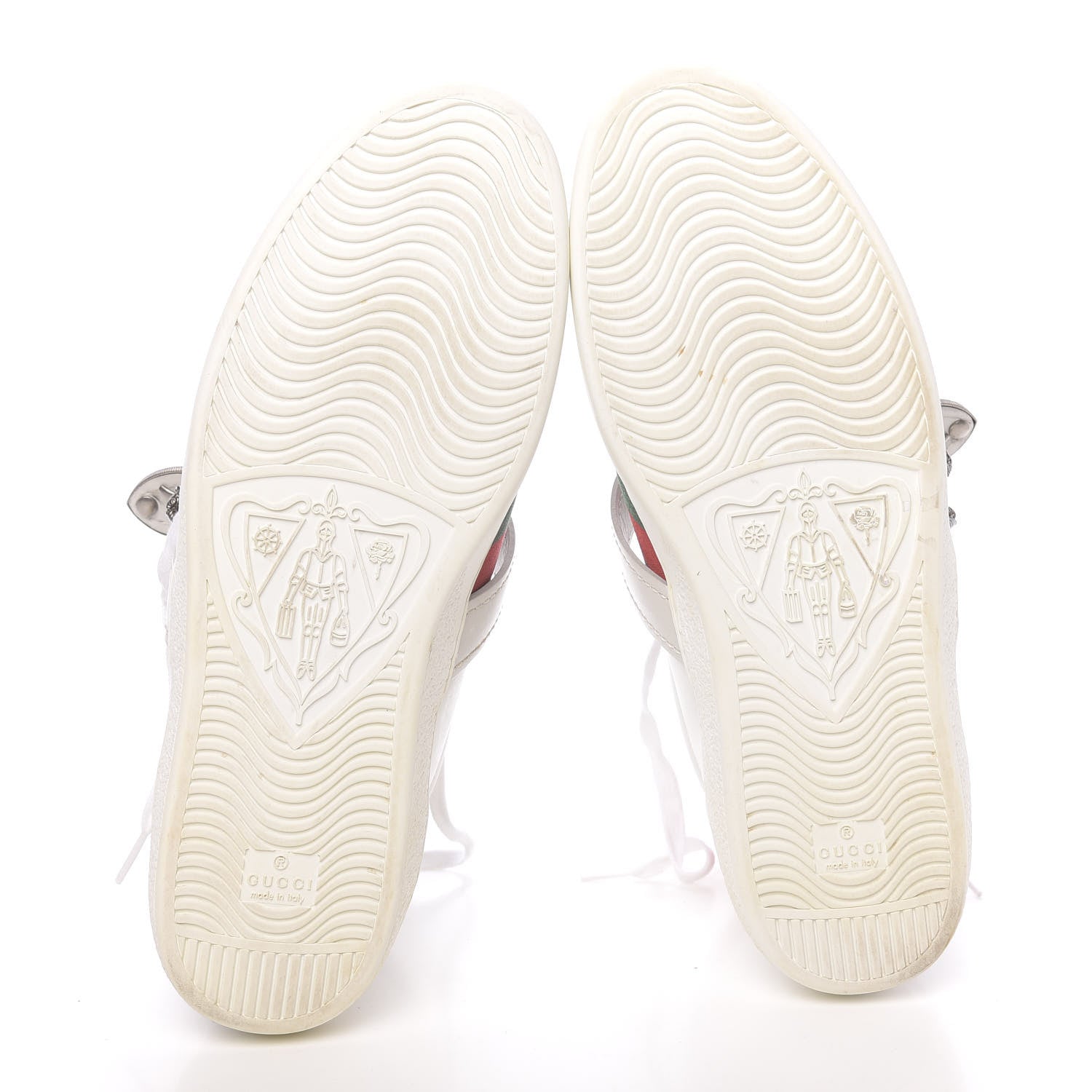 Gucci Calfskin Ayers Web Mens Dionysus High Top Sneakers 10.5 White 6 of 11