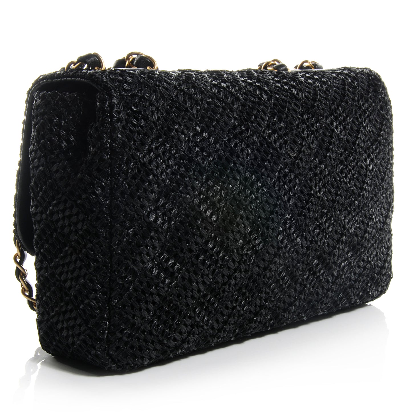 Woven Nylon Medium Flap Black