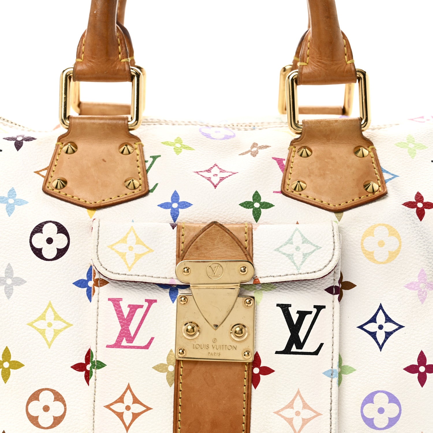 Louis Vuitton Monogram Multicolor Speedy 30 White 7 of 9
