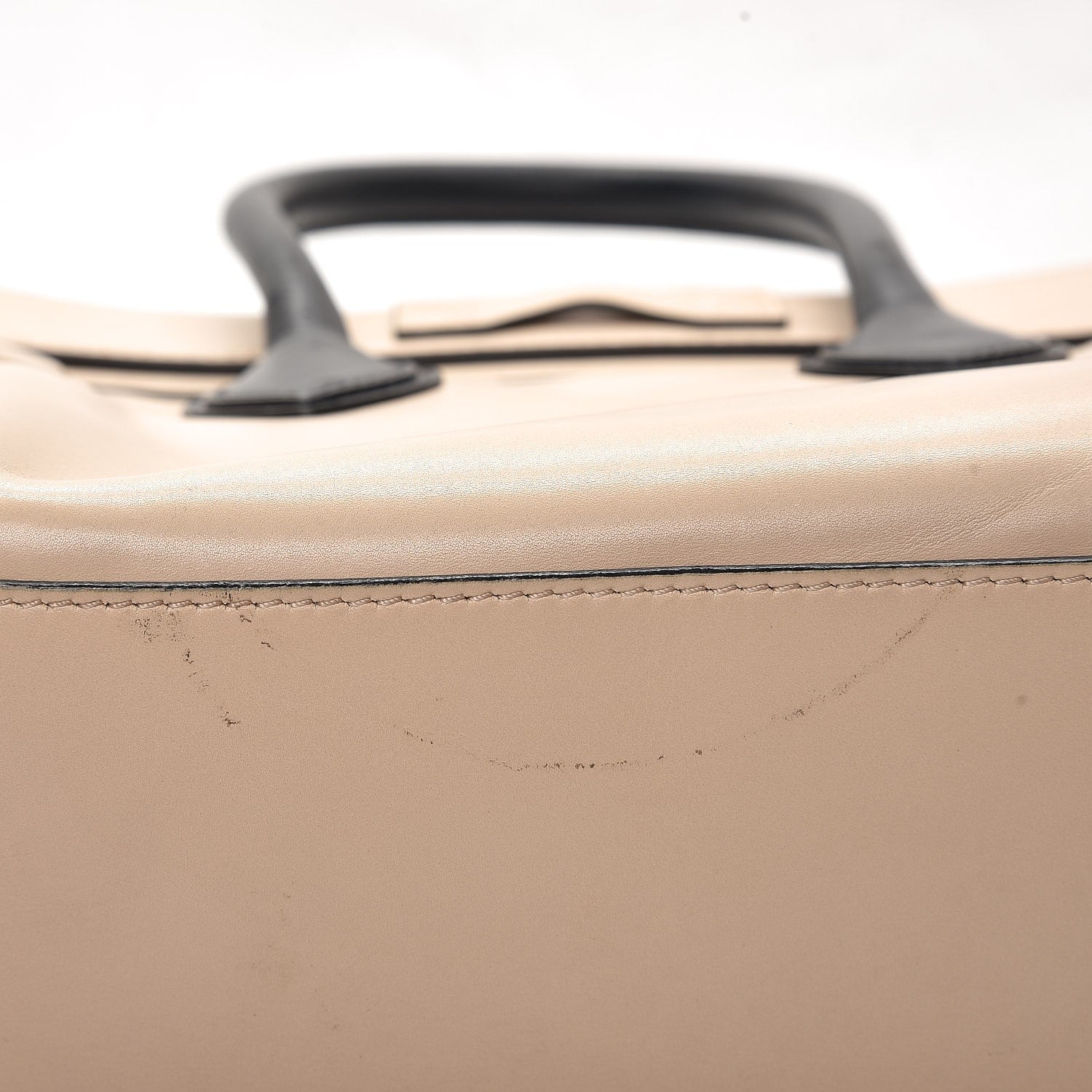 Celine Satin Calfskin Mini Bi-Color Luggage Powder Black 12 of 13
