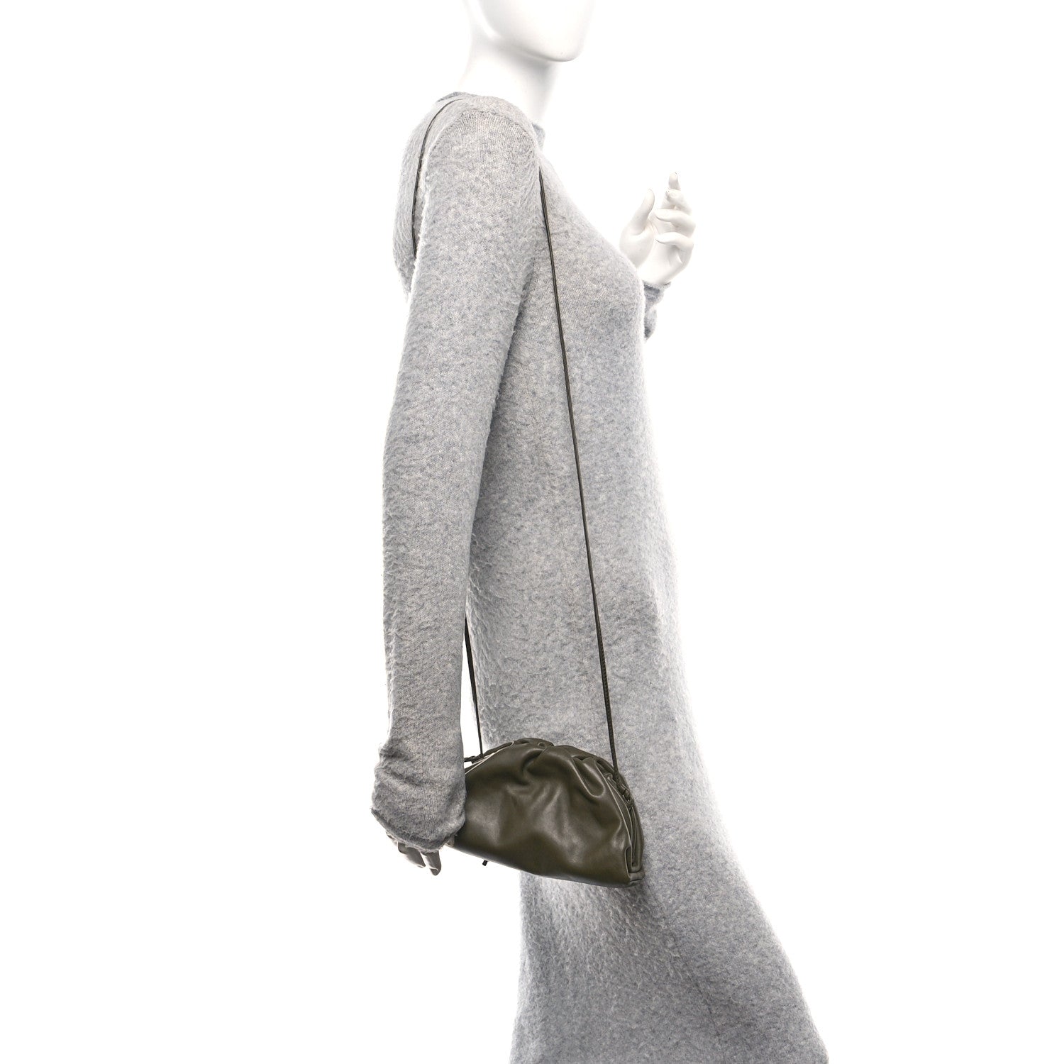 Bottega Veneta Butter Calfskin The Mini Pouch Kaki Fondente 2 of 10
