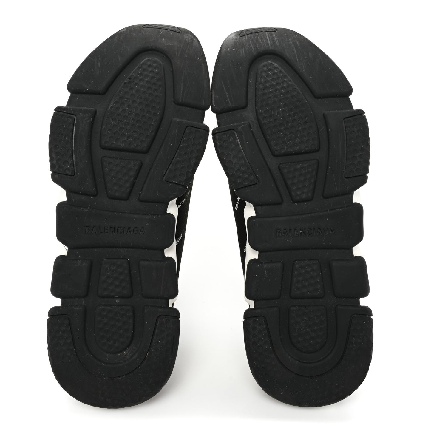 Neoprene Knit Allover Logo Bi-Color Sole Mens Speed Sneakers 11 Black White