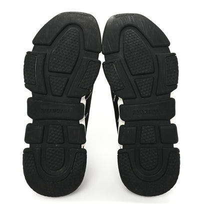 Balenciaga Neoprene Knit Allover Logo Bi-Color Sole Mens Speed Sneakers 11 Black White 6 of 9