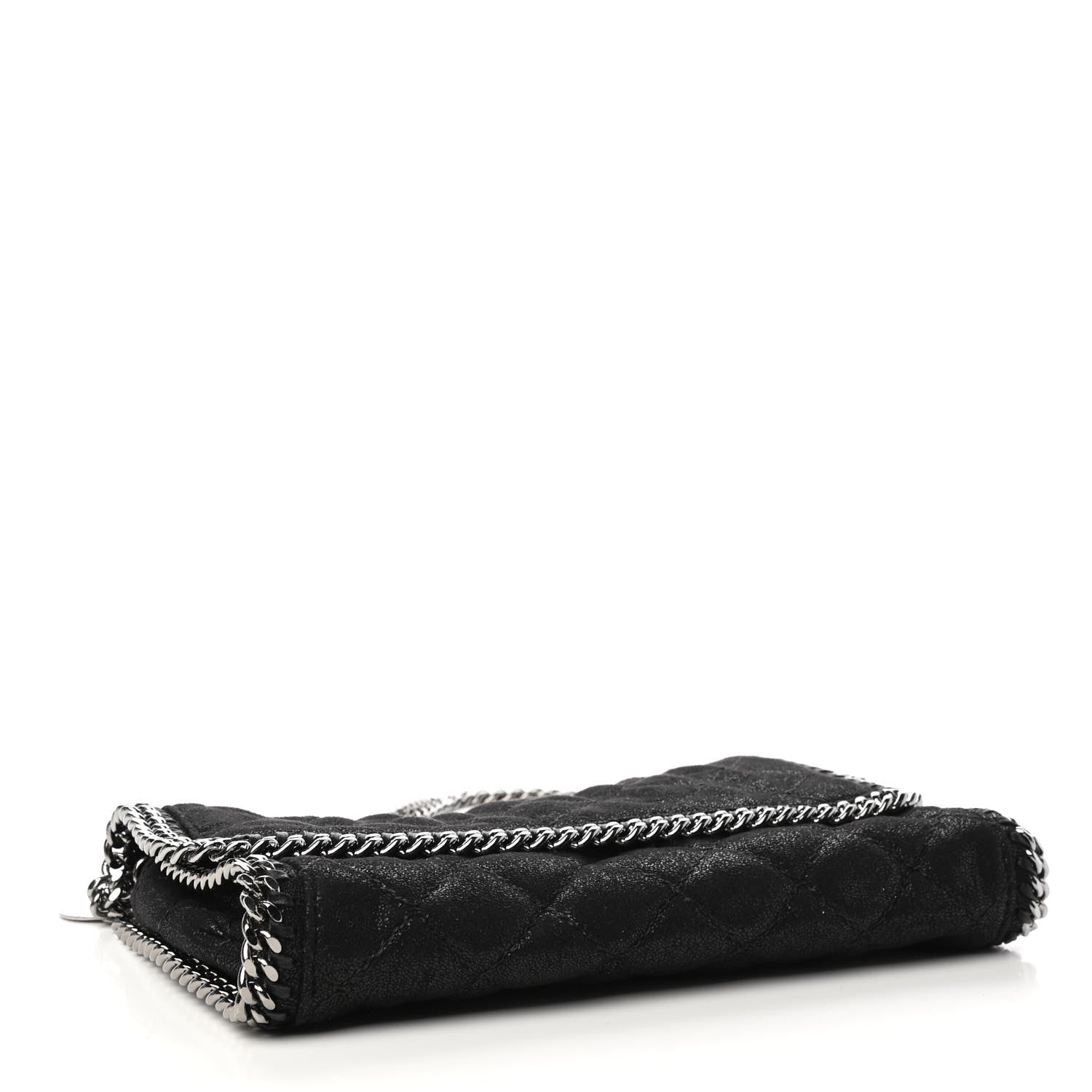 Stella McCartney Shaggy Deer Quilted Falabella Clutch Black 3 of 4