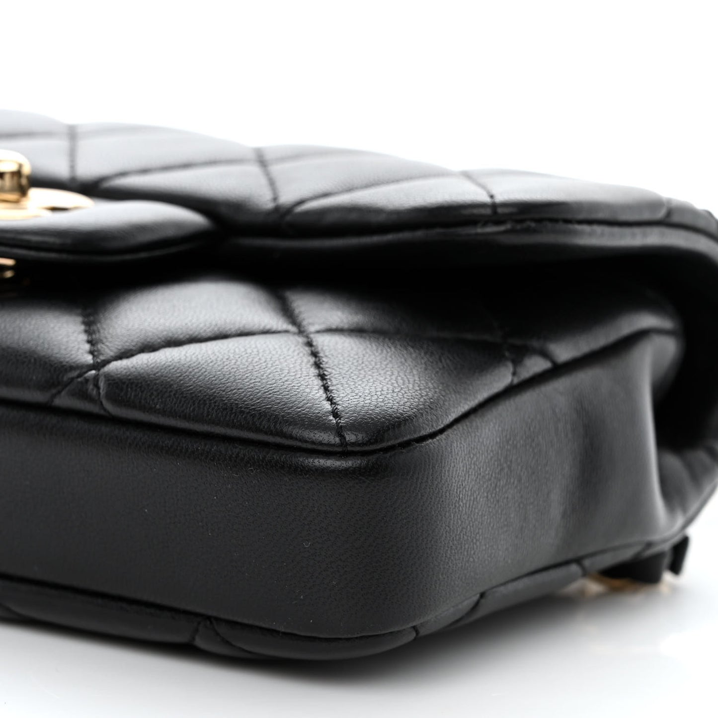 Lambskin Quilted Mini My Precious Waist Bag Black