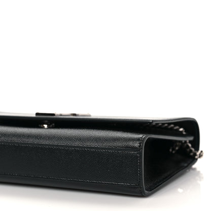 Saint Laurent Grain De Poudre Medium Classic Monogram Kate Satchel Black 8 of 8
