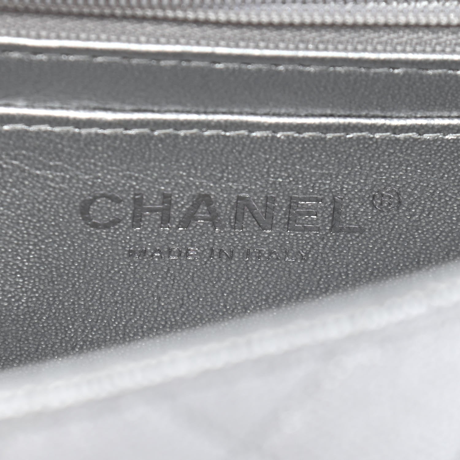 Chanel Metallic Caviar Quilted Mini Top Handle Rectangular Flap Silver 5 of 8